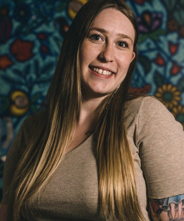 Shyla Elgie, a Métis beadwork workshop facilitator for our upcoming Goes.