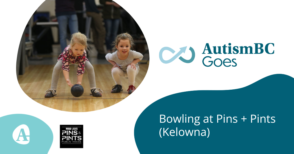 Event banner for AutismBC Goes Bowling at Pins & Pints.