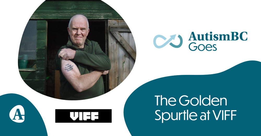 Promotional banner for AutismBC Goes to The Golden Spurtle at VIFF on June 2.