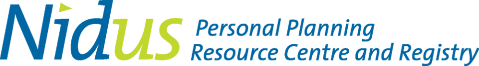 The logo for Nidus: Personal Planning Resource Centre and Registry.